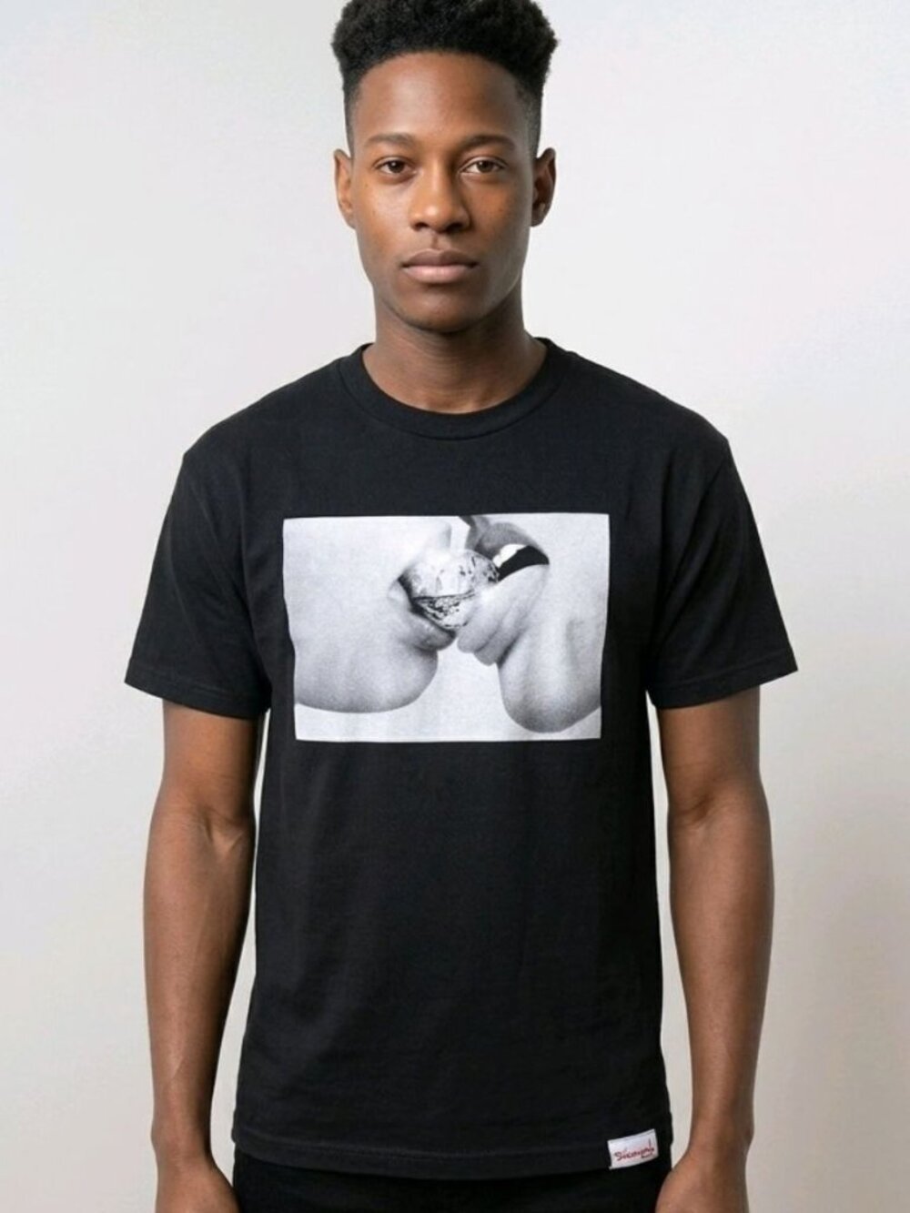 Diamond Supply Company Men's Medium Black Tee Shirt with 2 Mouths and Diamond